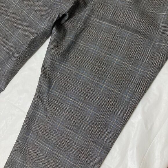 Adeam Glen Plaid Cigarette Pants Size 4 Grey Wool Blend - Picture 12 of 13